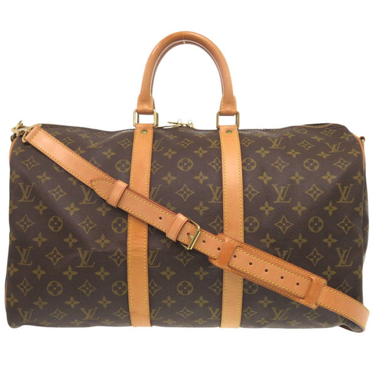 Louis Vuitton Boston Duffel M41418 Keepall bandouliere45 Monogram Canvas Brown Travel Bag 2