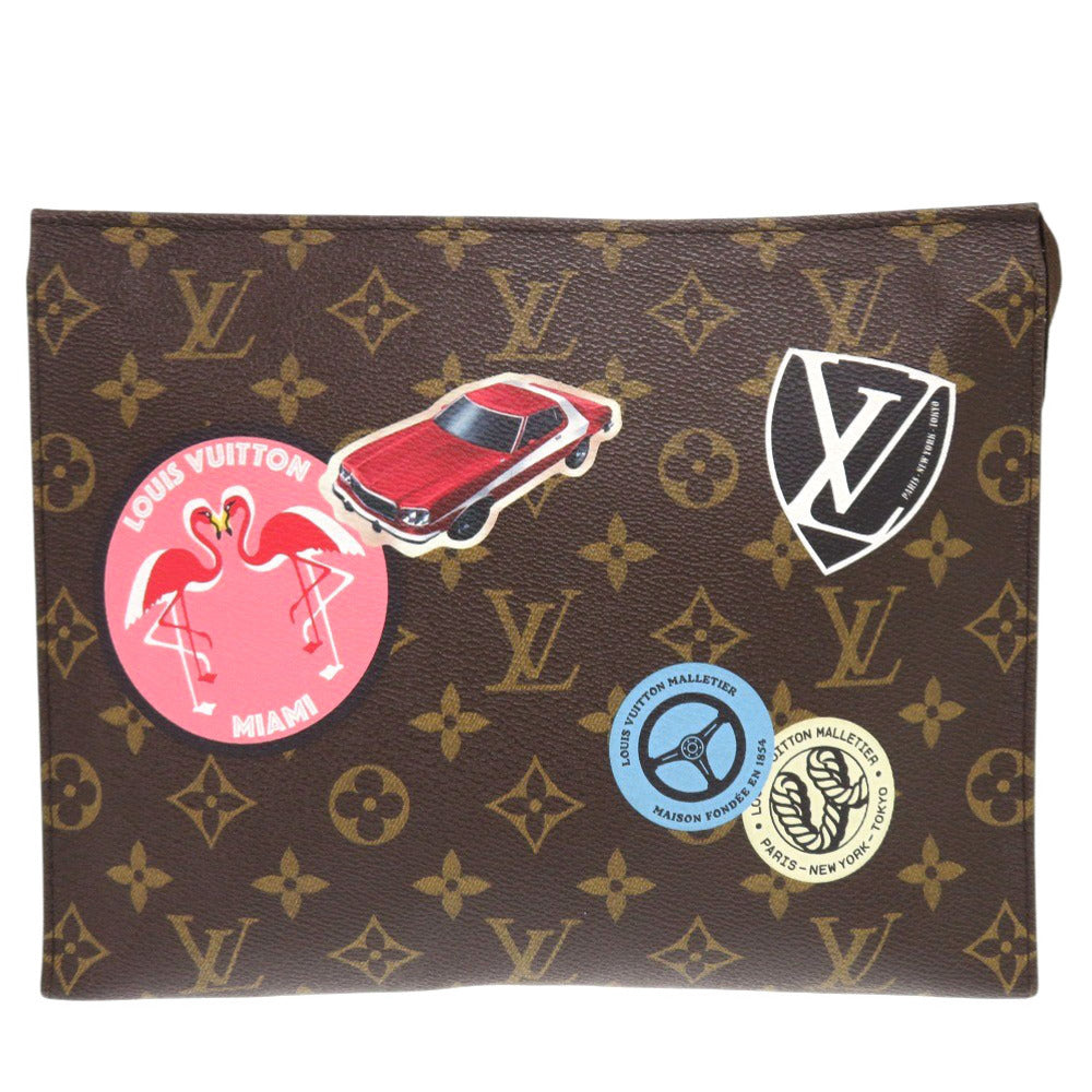 Louis Vuitton M41438 World Tour posh toilette Monogram Canvas Brown Clutch Bag