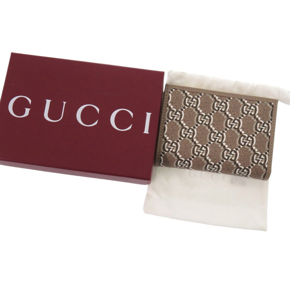 Gucci Bifold GG Shadow Leather Brown Medium Wallet Case