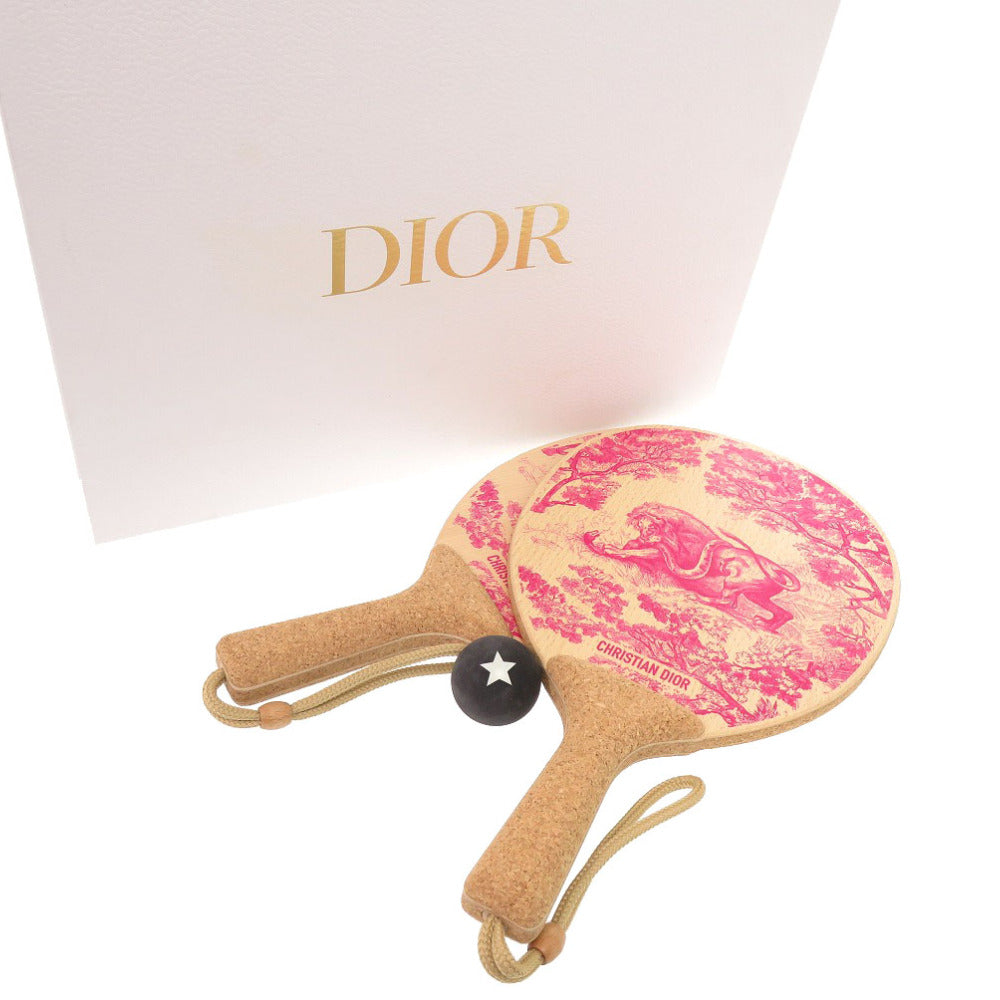 Dior Christian Other Hobby Cork Beach Racket Unisex(Unisex) Pink Travel Bag