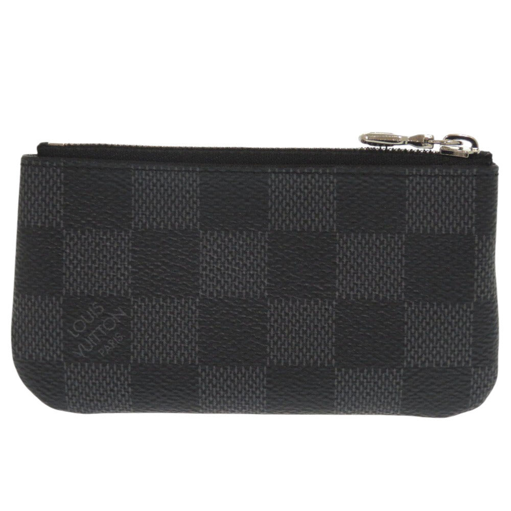 Louis Vuitton Coin N60155 Damier Grafitto Damier Canvas Black Clutch Bag 2