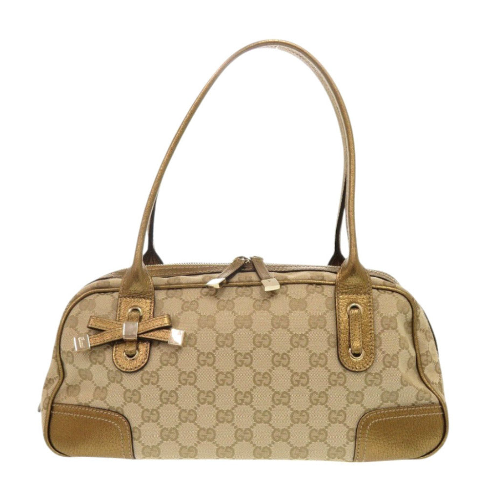 Gucci GG Princess Boston Duffel Canvas Beige Mini Bag