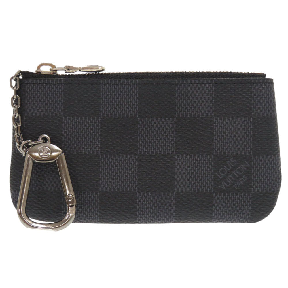 Louis Vuitton Coin N60155 Damier Grafitto Damier Canvas Black Clutch Bag
