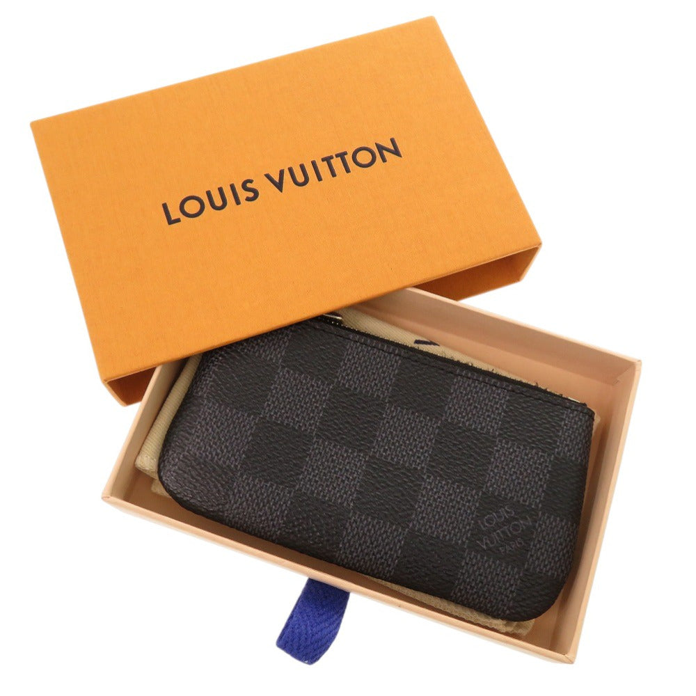 Louis Vuitton Coin N60155 Damier Grafitto Damier Canvas Black Clutch Bag
