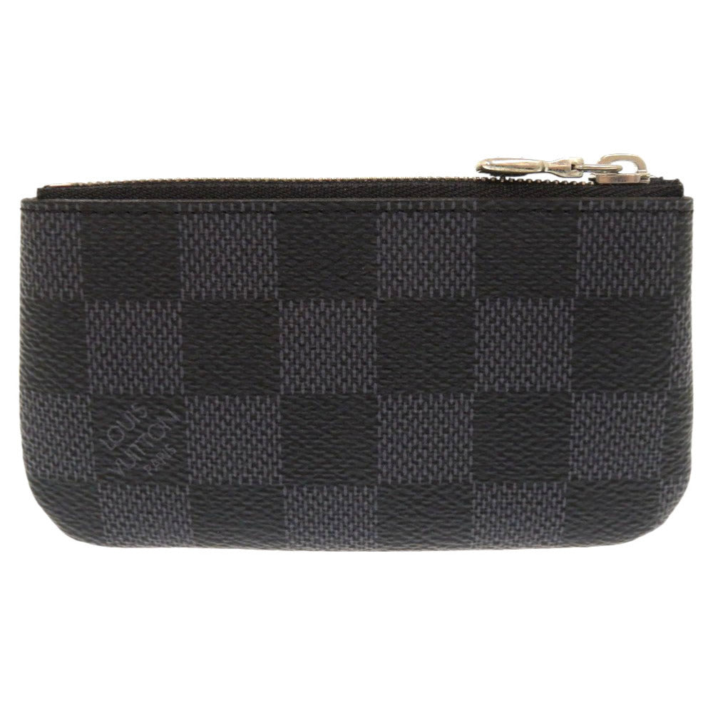 Louis Vuitton Coin N60155 Damier Grafitto Damier Canvas Black Clutch Bag