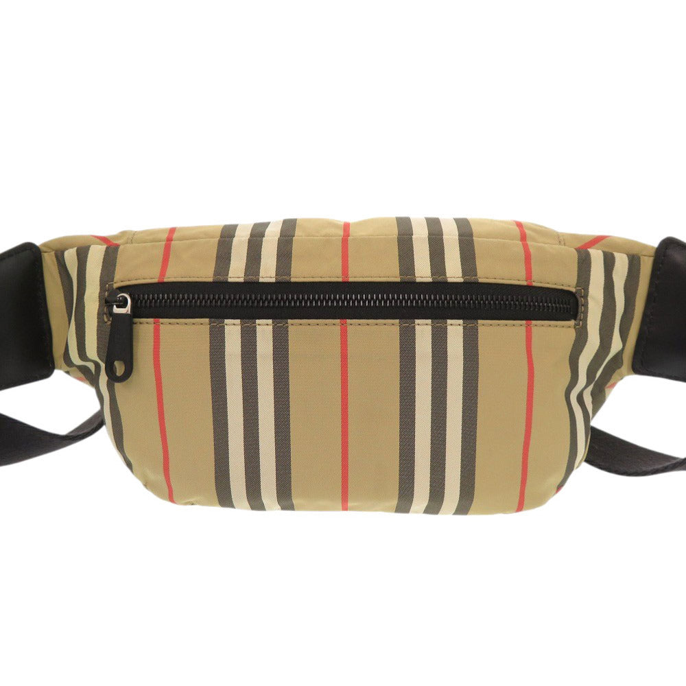 Burberry Sling Bag Check Unisex Unisex Nylon Beige Crossbody Bag