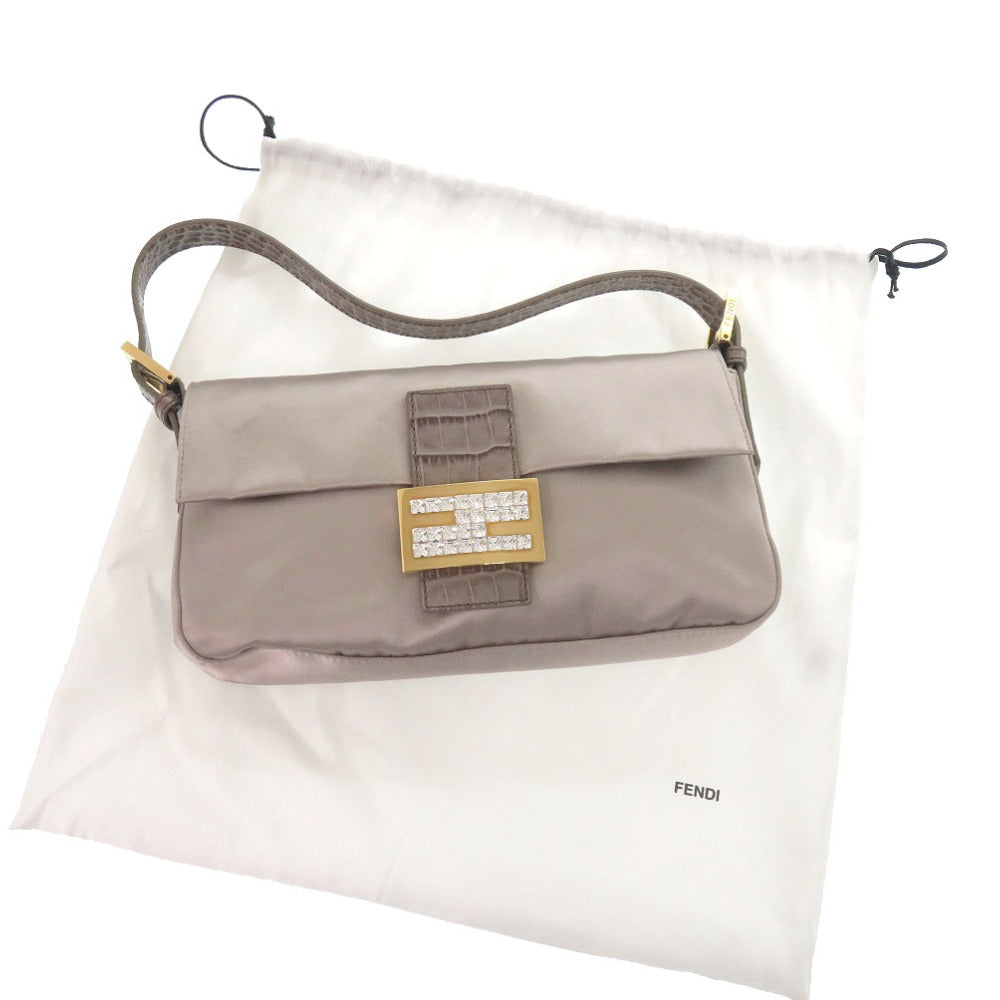 Fendi Handbag 8Br600 Gurege Mamma Women Leather Satin Bucket Bucket Bag