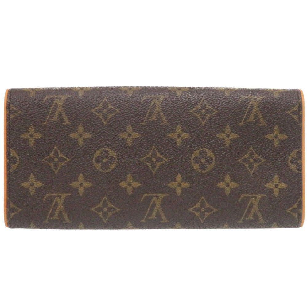 Louis Vuitton M51852 Pochette Twin GM Monogram Canvas Brown Shoulder Bag 7D0331Sp5K1