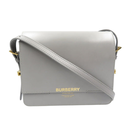 Burberry Shoulder Bag Women Leather Gray