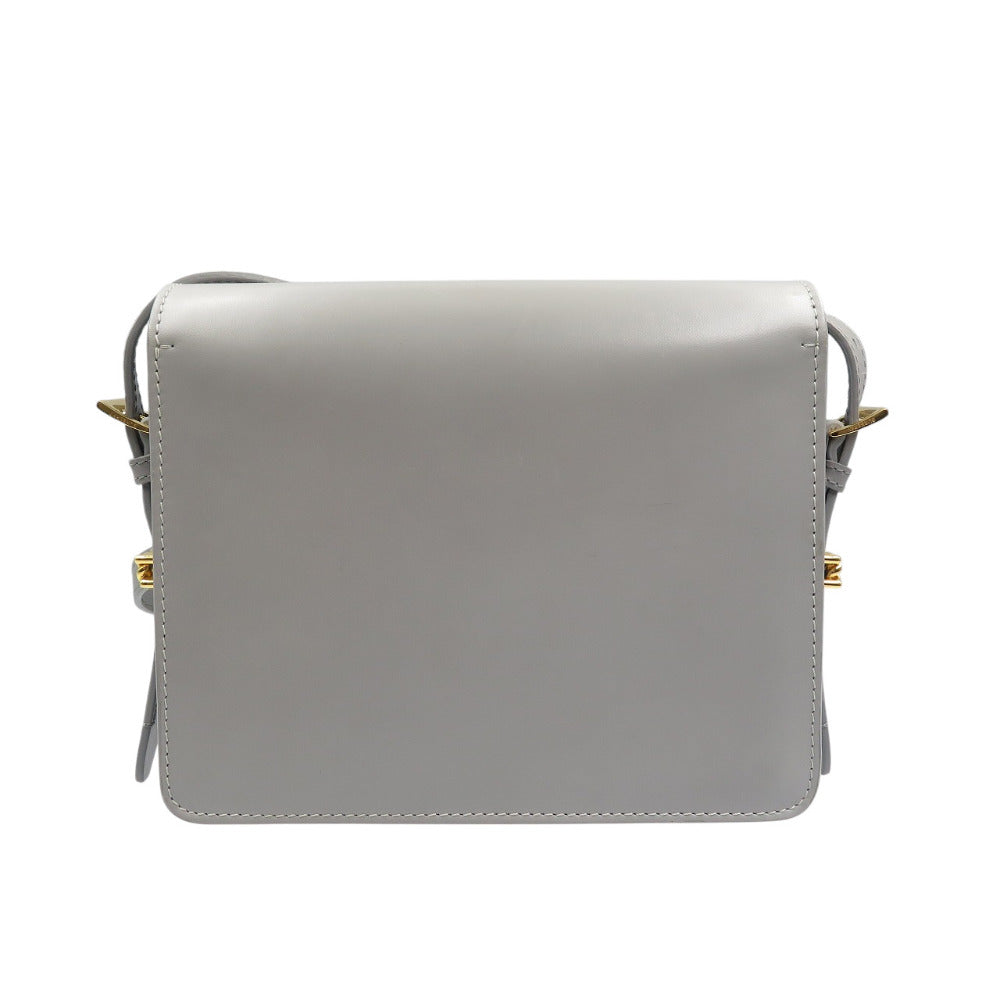 Burberry Shoulder Bag Women Leather Gray