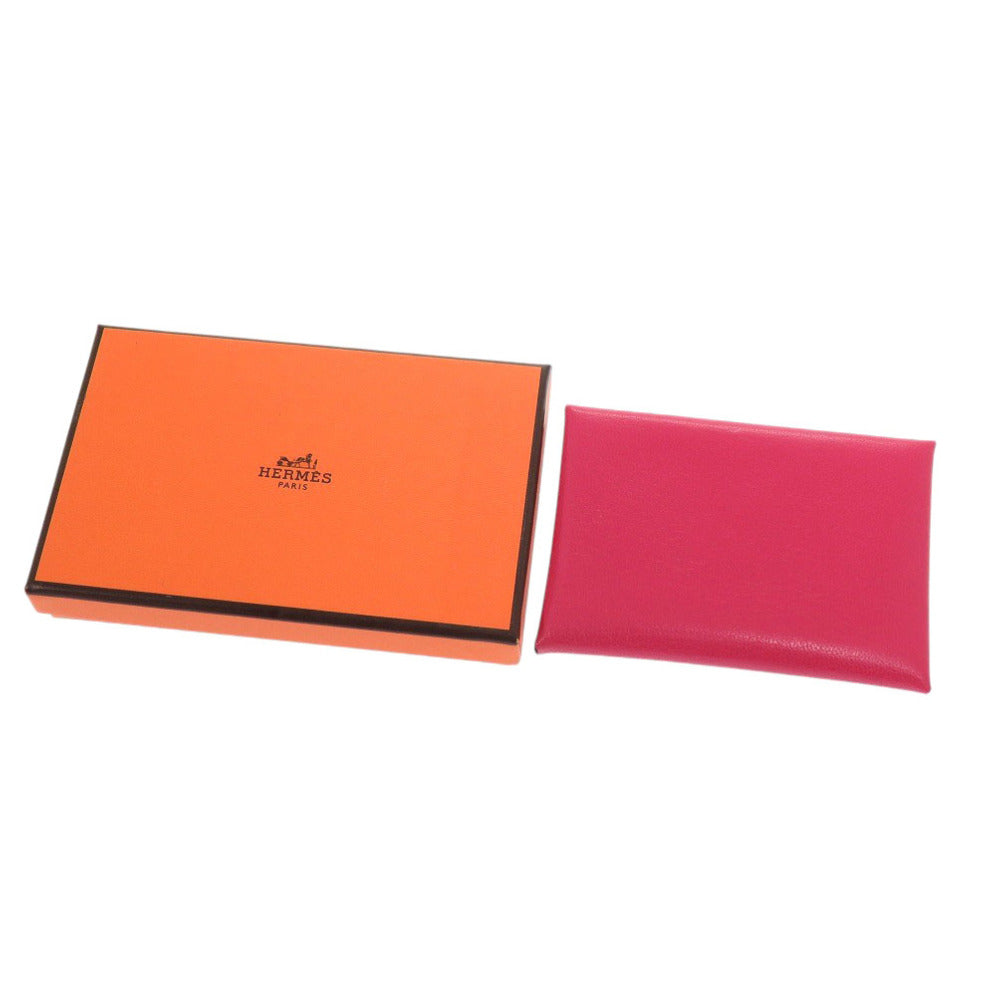 Card Case Calfskin Rose Extreme Calvi Duo Travel Bag