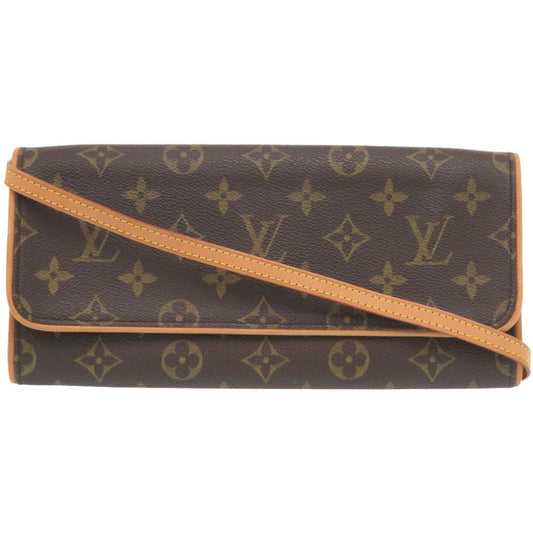 Louis Vuitton M51852 Pochette Twin GM Monogram Canvas Brown Shoulder Bag 7D0684Sb5K1