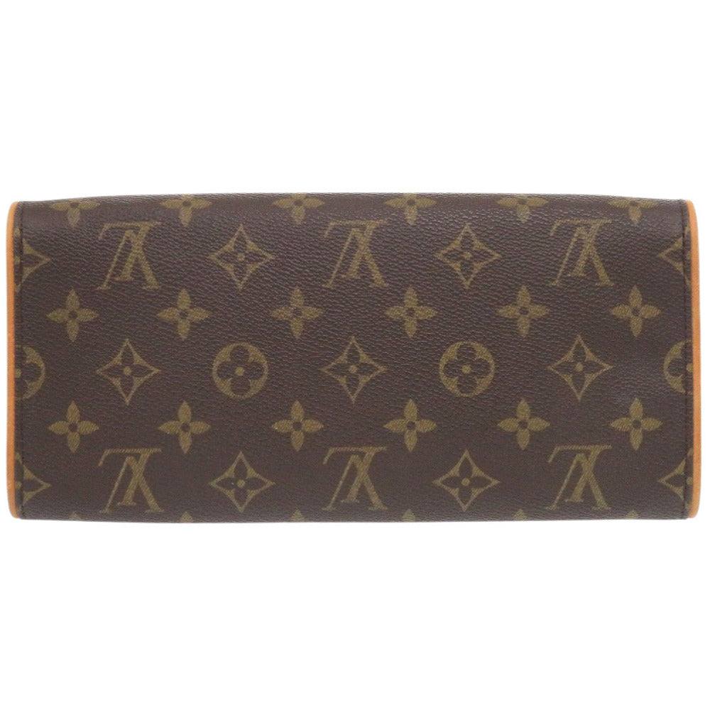 Louis Vuitton M51852 Pochette Twin GM Monogram Canvas Brown Shoulder Bag 7D0684Sb5K1
