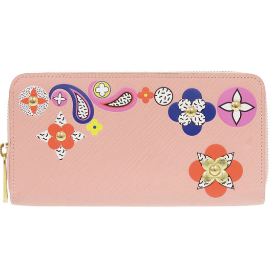 Louis Vuitton Long Purse M62067 Epi Zip Leather Pink Wallet Case