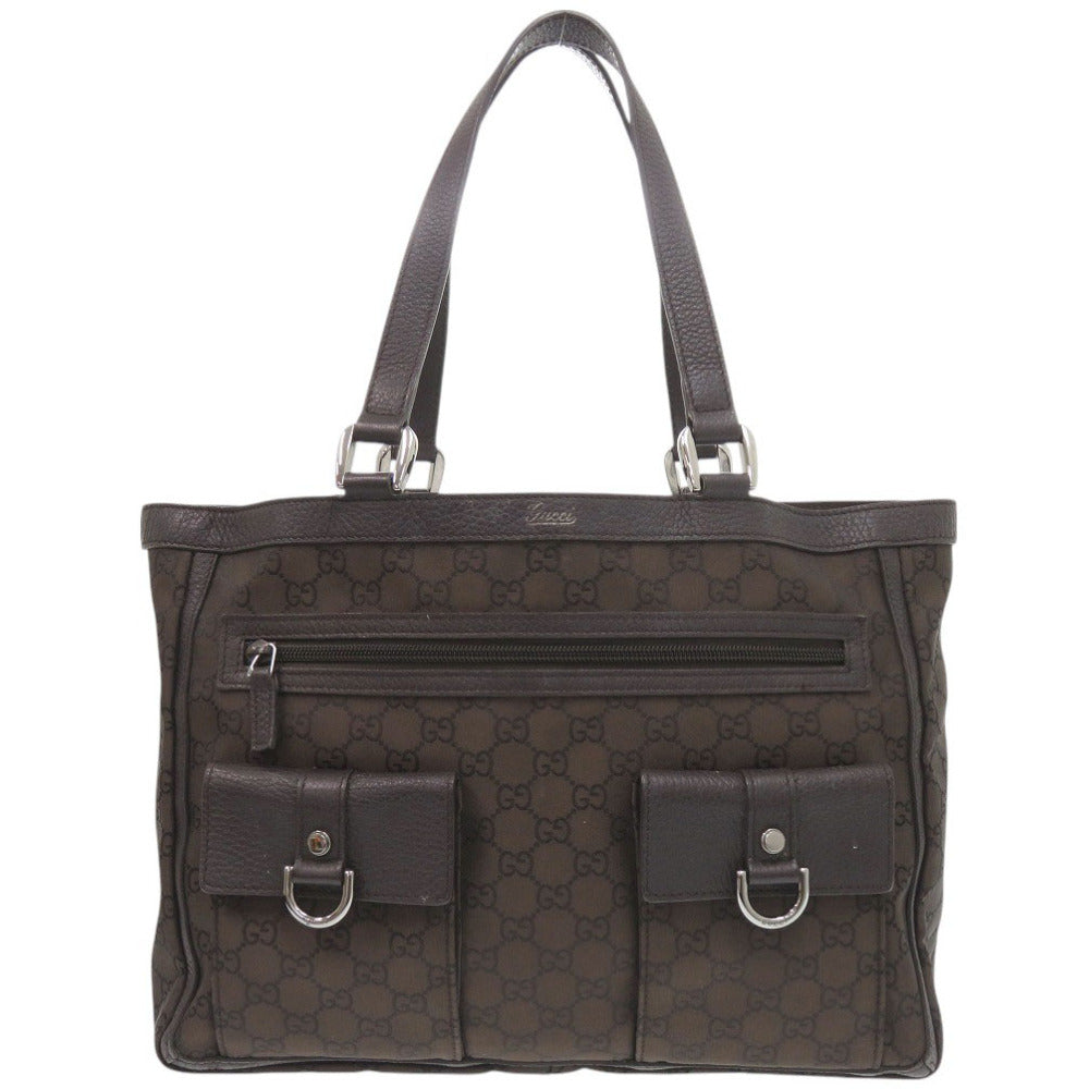 Gucci Abbey Nylon Brown Tote Bag