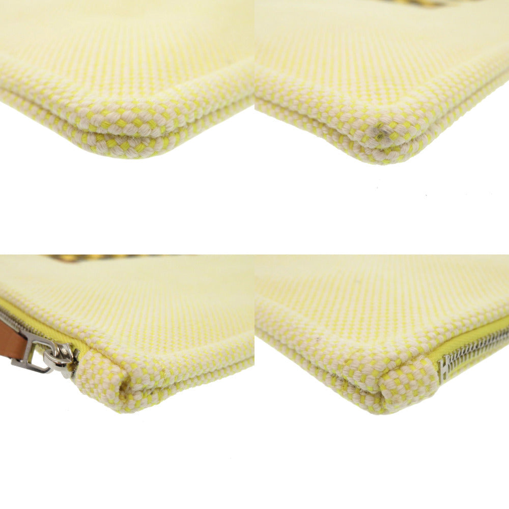 Pouch Cotton Yellow H Tissage Flat Pouch Shoes