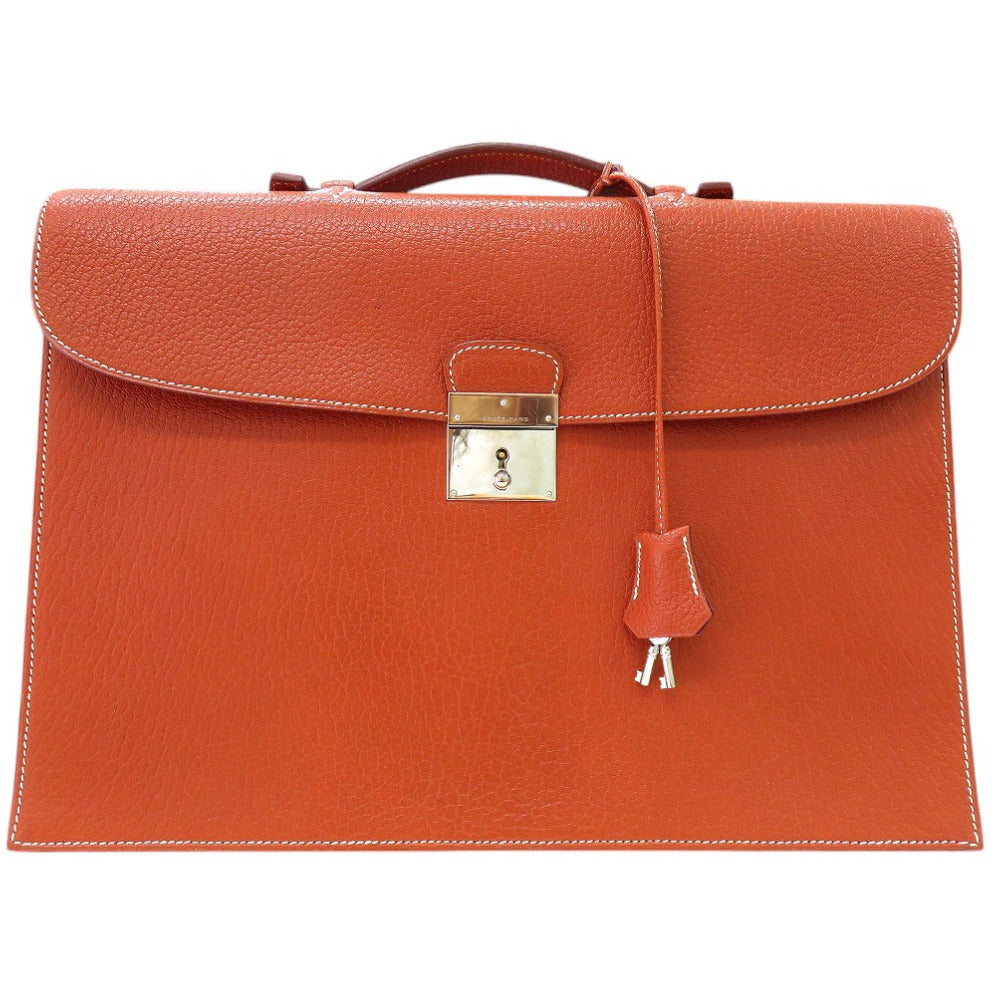 Hermes Business Bag Buffl Kirius Women Brown Travel Bag