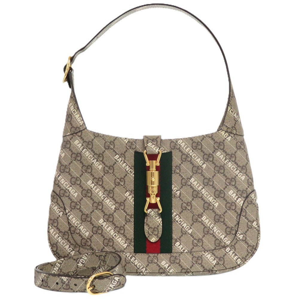 Gucci Handbag Polyester Balenciaga Jackie Beige Travel Bag