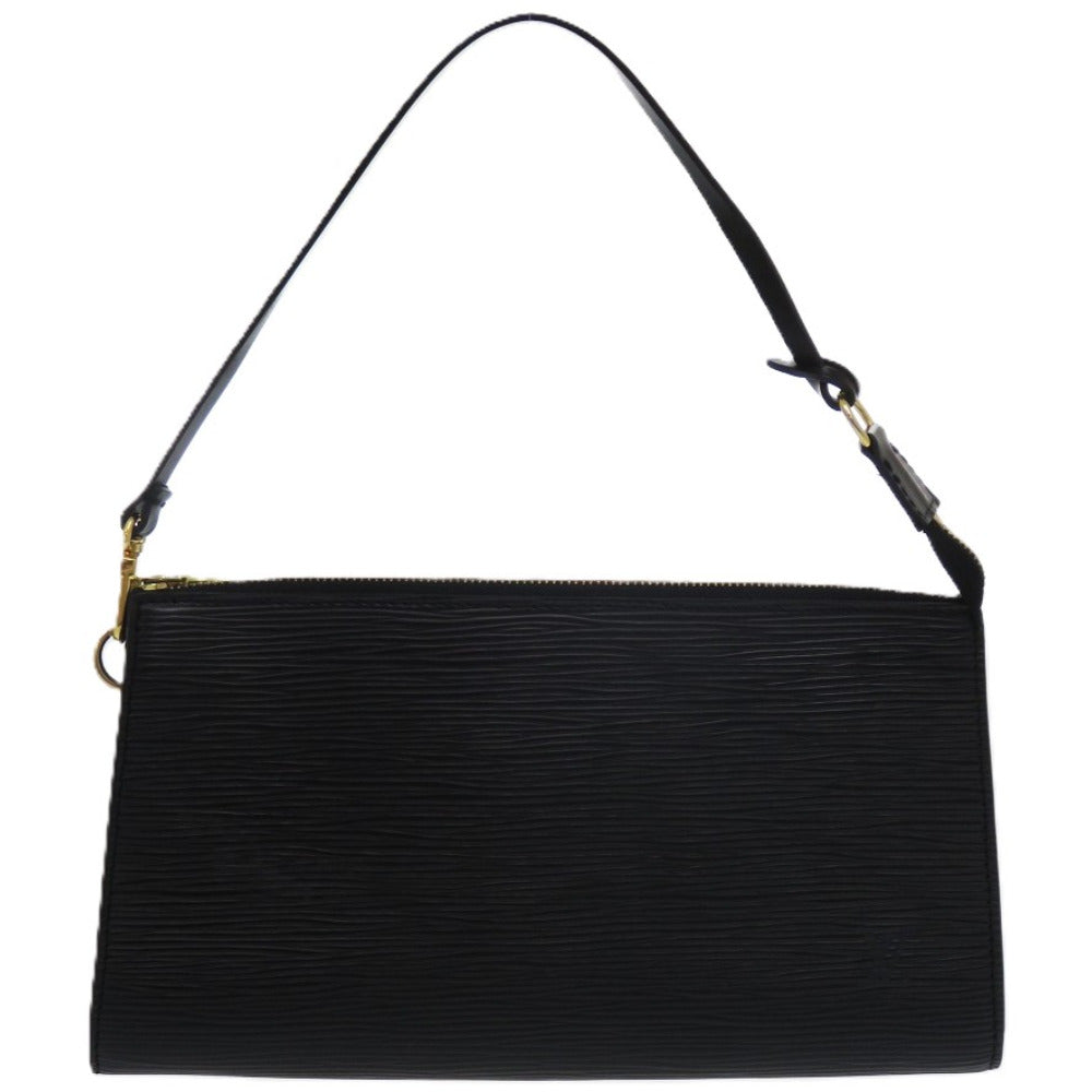 Louis Vuitton Pouch Epi Noir Epi Pochette Leather Clutch Bag