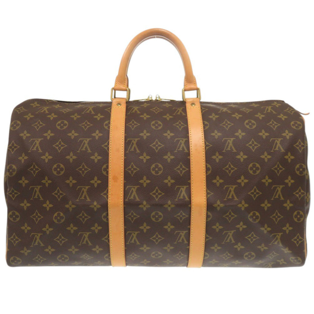 Louis Vuitton Boston Duffel M41426 Keepall 50 Monogram Canvas Brown Travel Bag 7G0740Sp5Nb