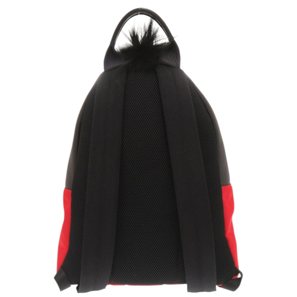 Fendi Backpack 7Vz012 Monster Leather Nylon Red