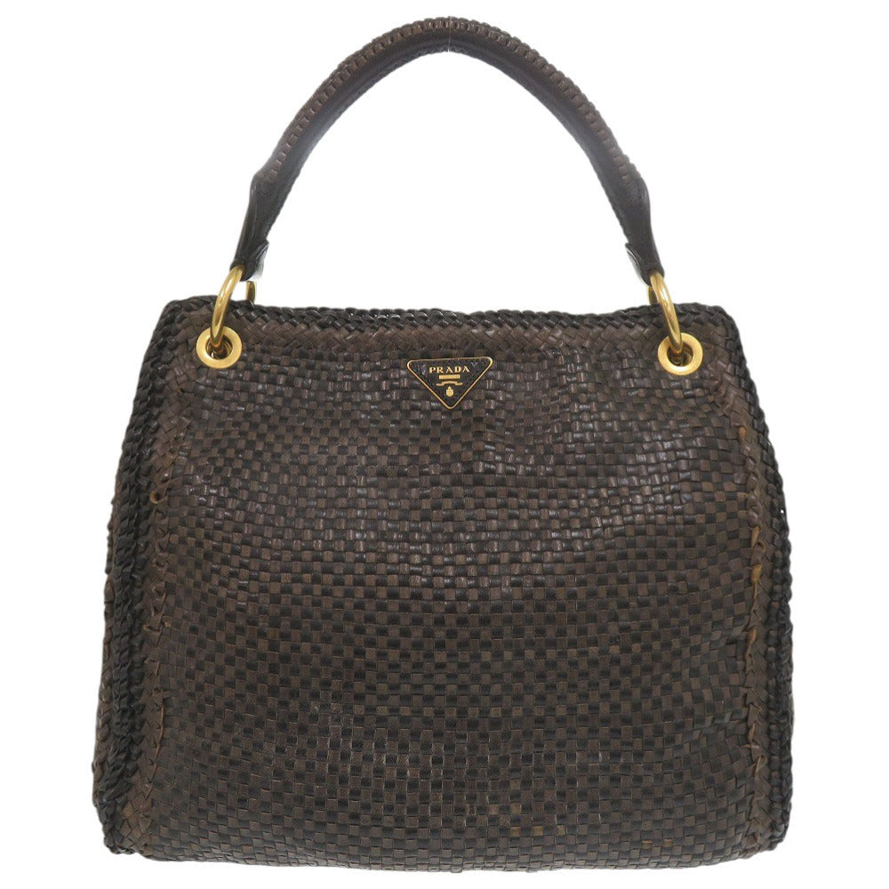 Shoulder Bag Madras Leather Brown