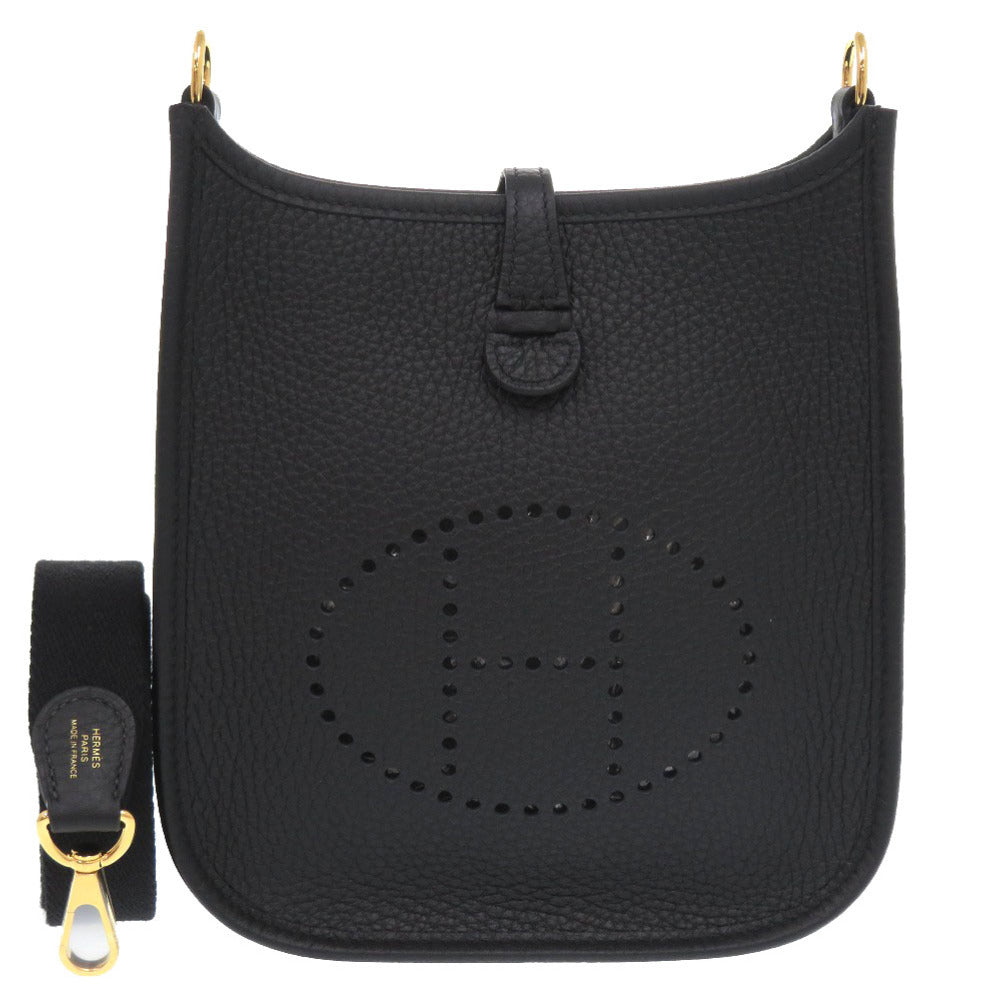 Hermes Shoulder Bag Taurillon Clemence Evelyn Tpm Amazone Short Black