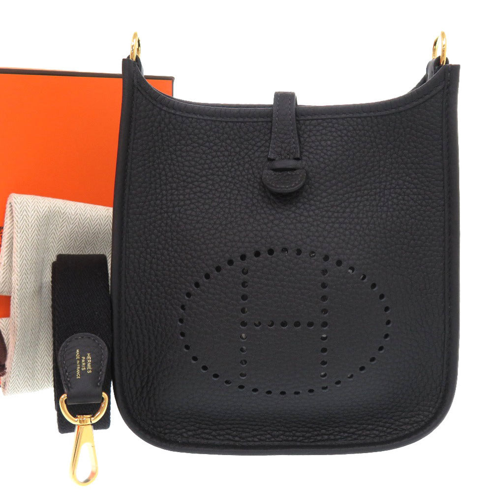 Shoulder Bag Taurillon Clemence Evelyn Tpm Amazone Black Short Strap