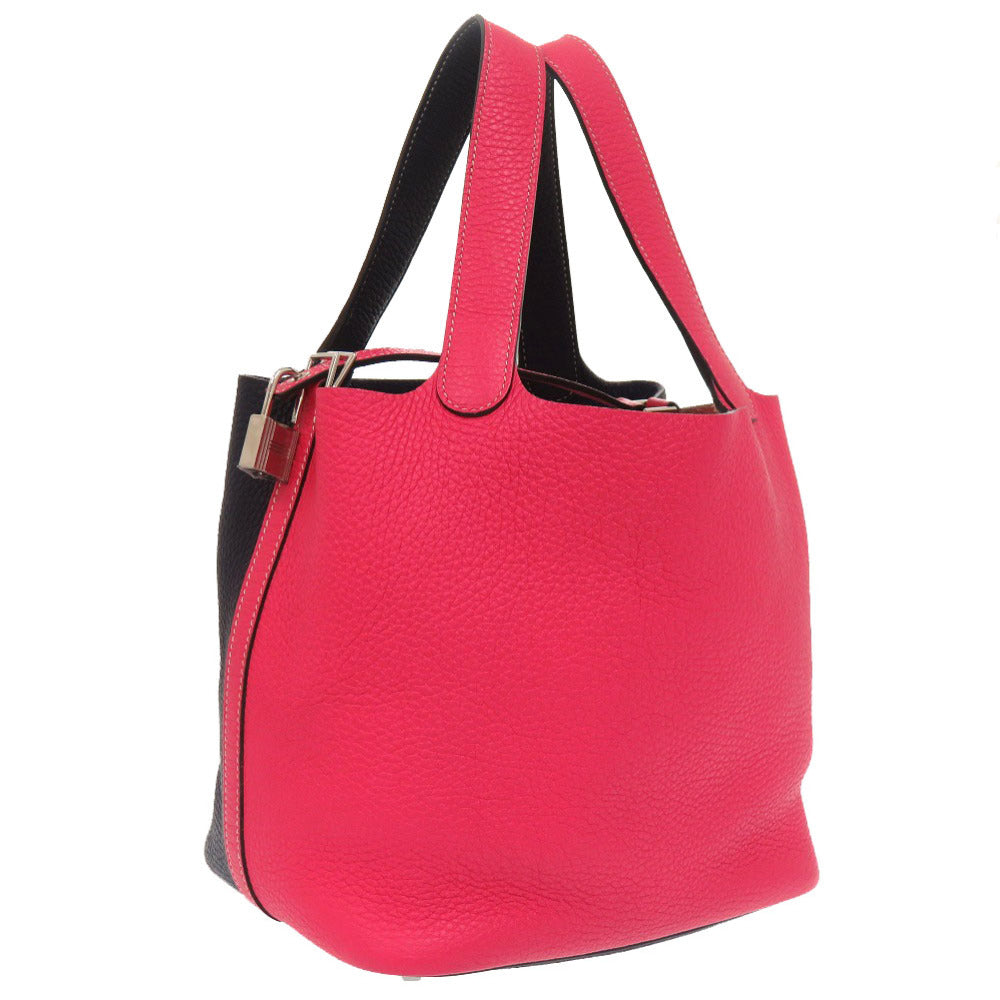 Hermes Handbag Taurillon Clemence Rose Extreme Picotin Lock Mm Travel Bag