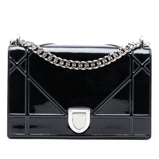 Dior Handbag ama Crossbody Bag Patent Black Medium