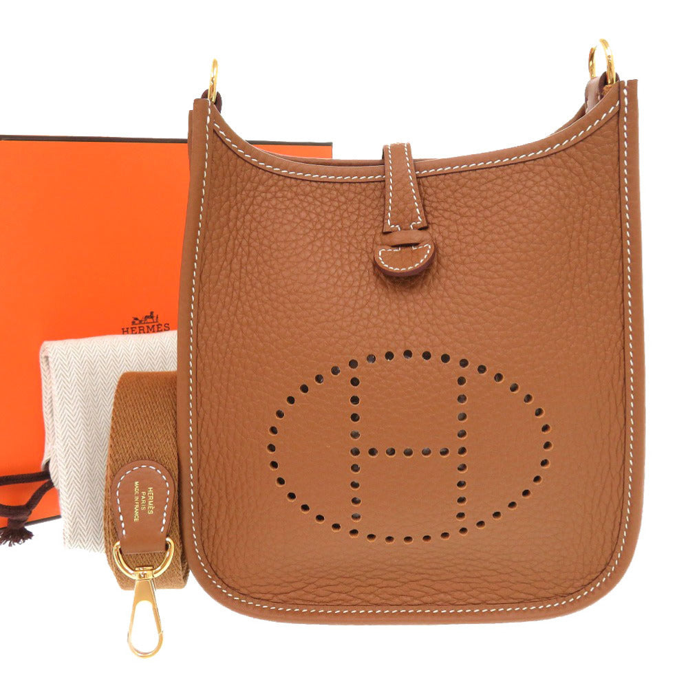 Hermes Shoulder Bag Taurillon Clemence Evelyn Tpm Amazone Gold 7H0801Egg6Z