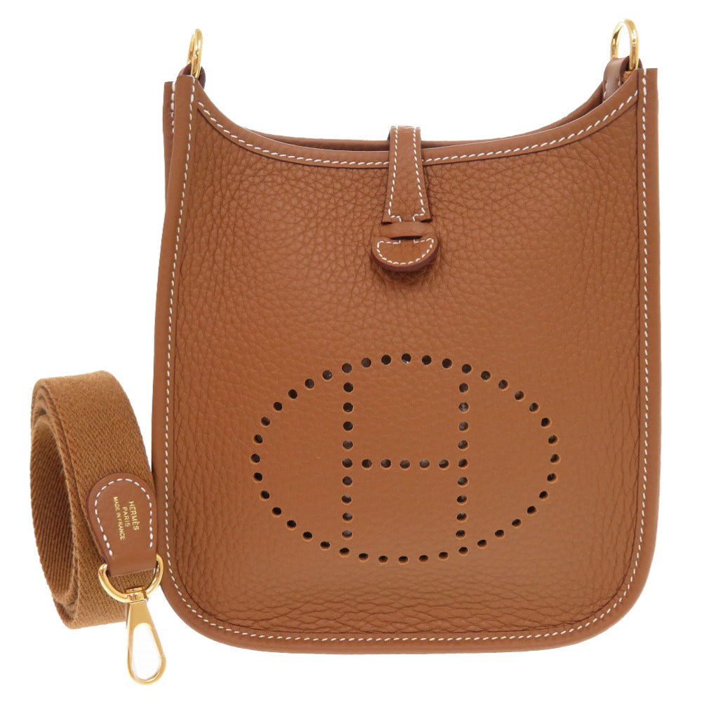 Hermes Shoulder Bag Taurillon Clemence Evelyn Tpm Amazone Gold 7H0801Egg6Z