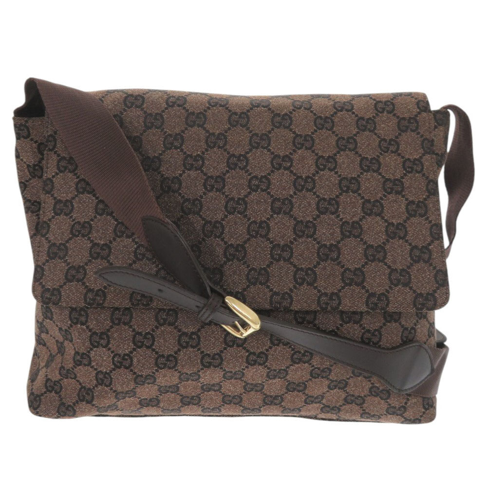 Gucci GG Dark GG Canvas Brown Shoulder Bag