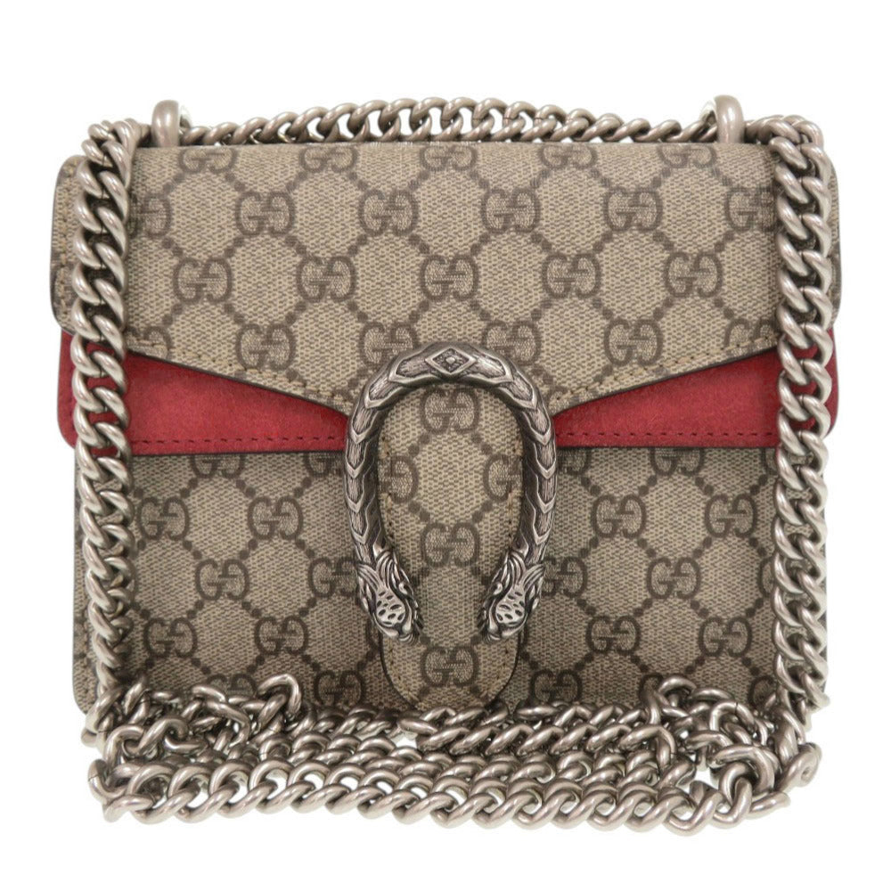 Gucci GG Supreme, Dionysus Suede Beige Shoulder Bag