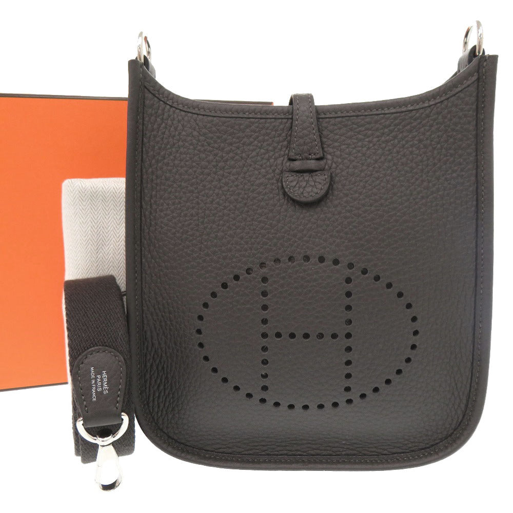 Shoulder Bag Taurillon Clemence Dark Bronze Evelyn