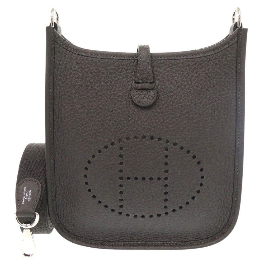 Hermes Shoulder Bag Taurillon Clemence Dark Bronze Evelyn Tpm