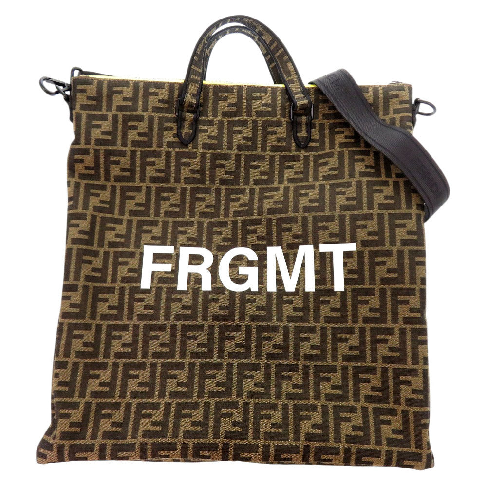 Fendi Tote Bag Fragment Collaboration Canvas Brown