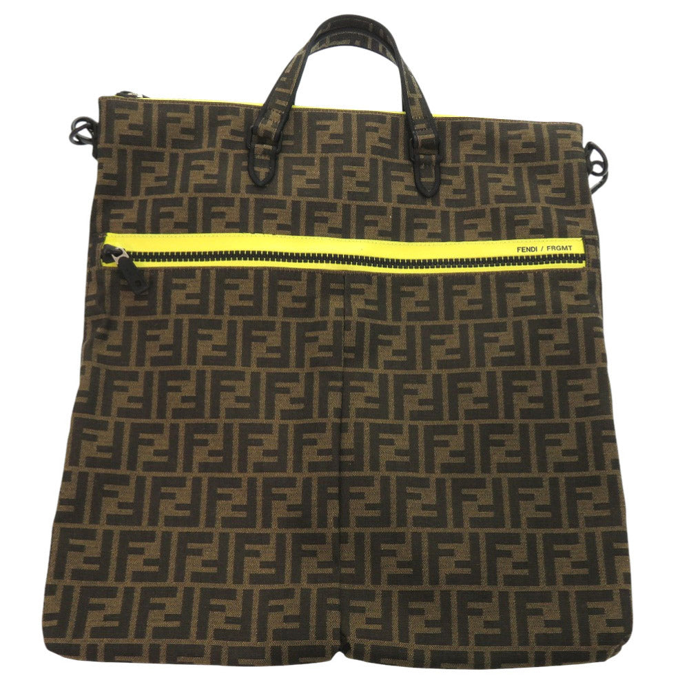 Fendi Tote Bag Fragment Collaboration Canvas Brown