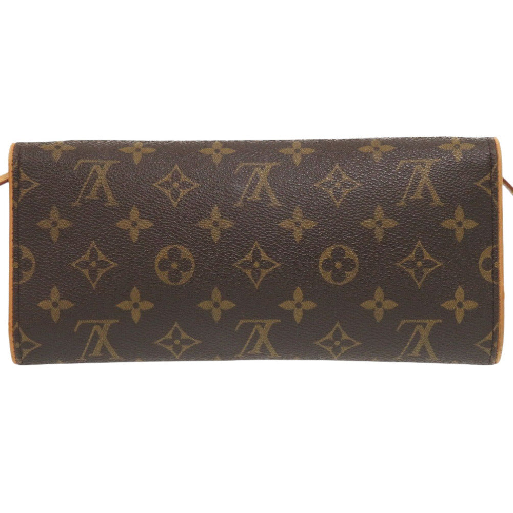 Louis Vuitton M51852 Pochette Twin GM Monogram Canvas Brown Shoulder Bag 7X0382Ap5K21