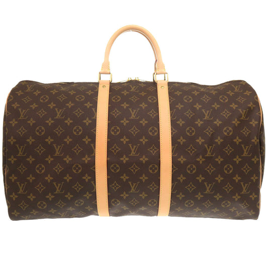 Louis Vuitton Boston Duffel M41424 New Keepall Monogram Canvas Brown Travel Bag