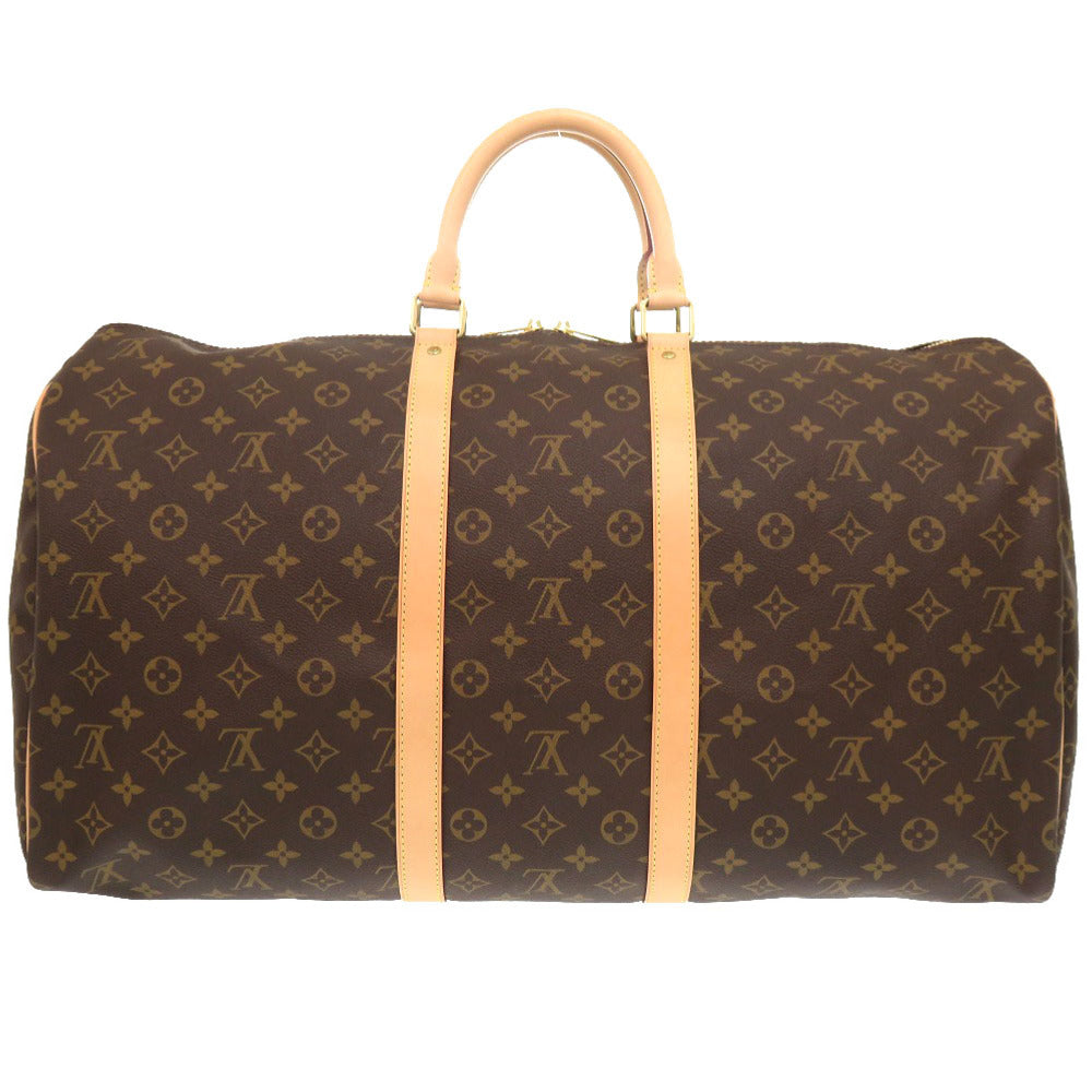 Louis Vuitton Boston Duffel M41424 New Keepall Monogram Canvas Brown Travel Bag
