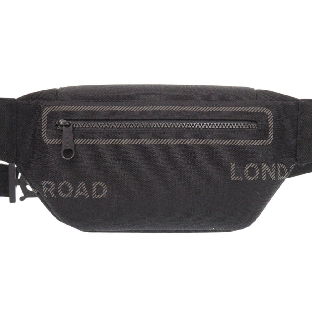 Burberry Waist Bag Women Canvas Black Travel Bag