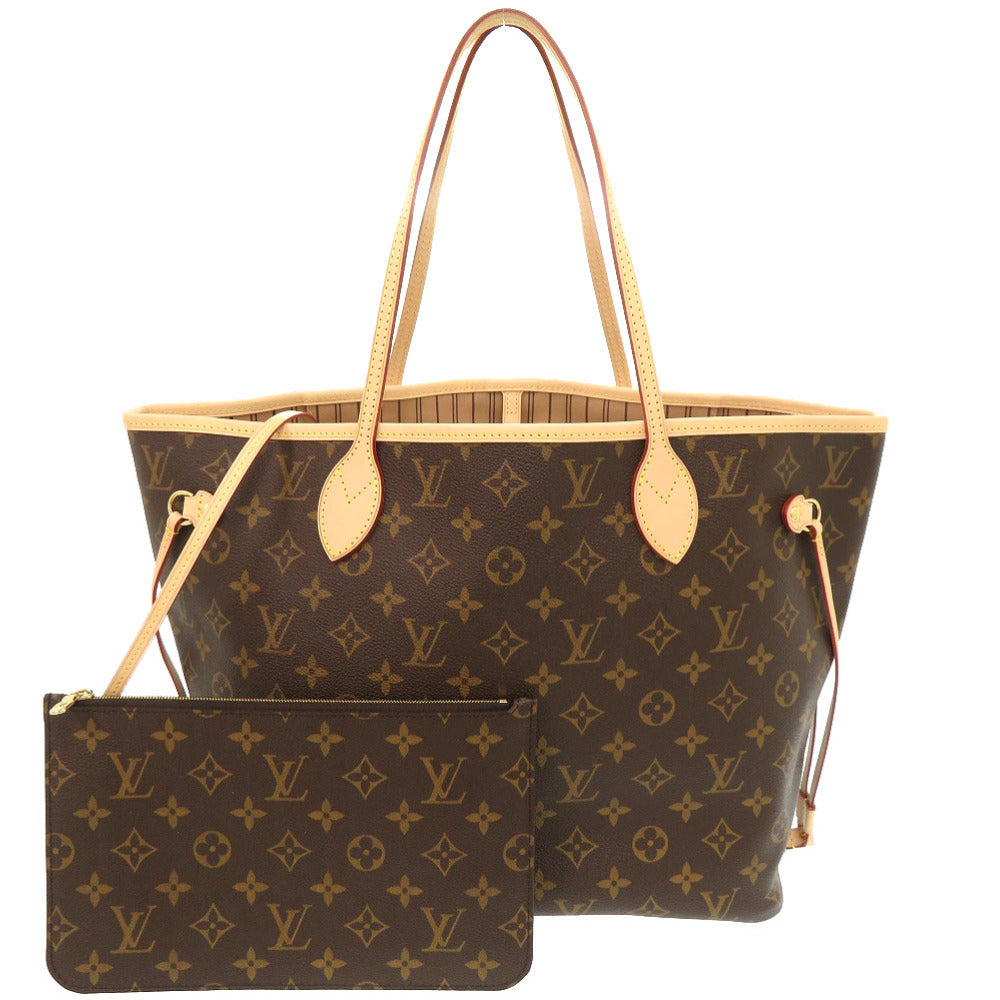 Louis Vuitton M46975 New Neverfull MM Monogram Canvas Brown Tote Bag 7X1449Zig6A14