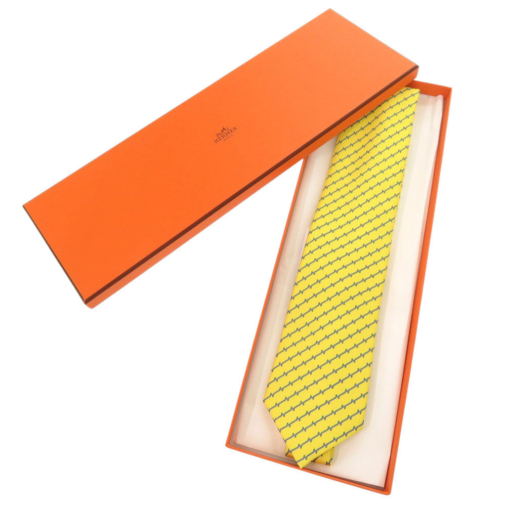 Tie Silk Yellow H Pattern Mens Handbag Travel Bag