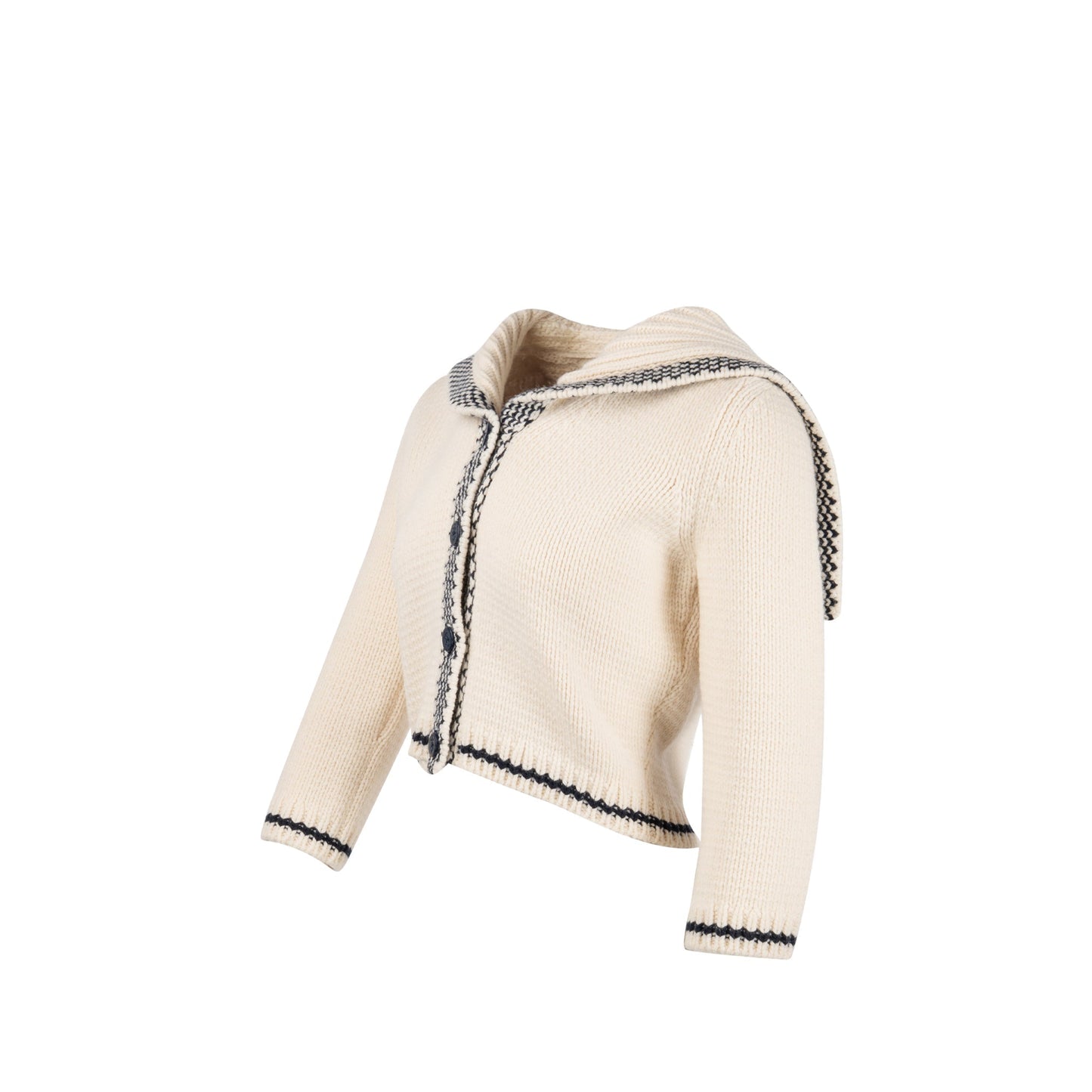 Dior Size Marineiere Cardigan Virgin Wool Cashmere Handbag Beige Travel Bag