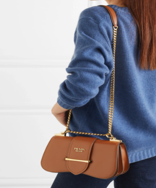 Prada Sidonie Shoulder Bag Leather Brown Shoulder Bag Brown
