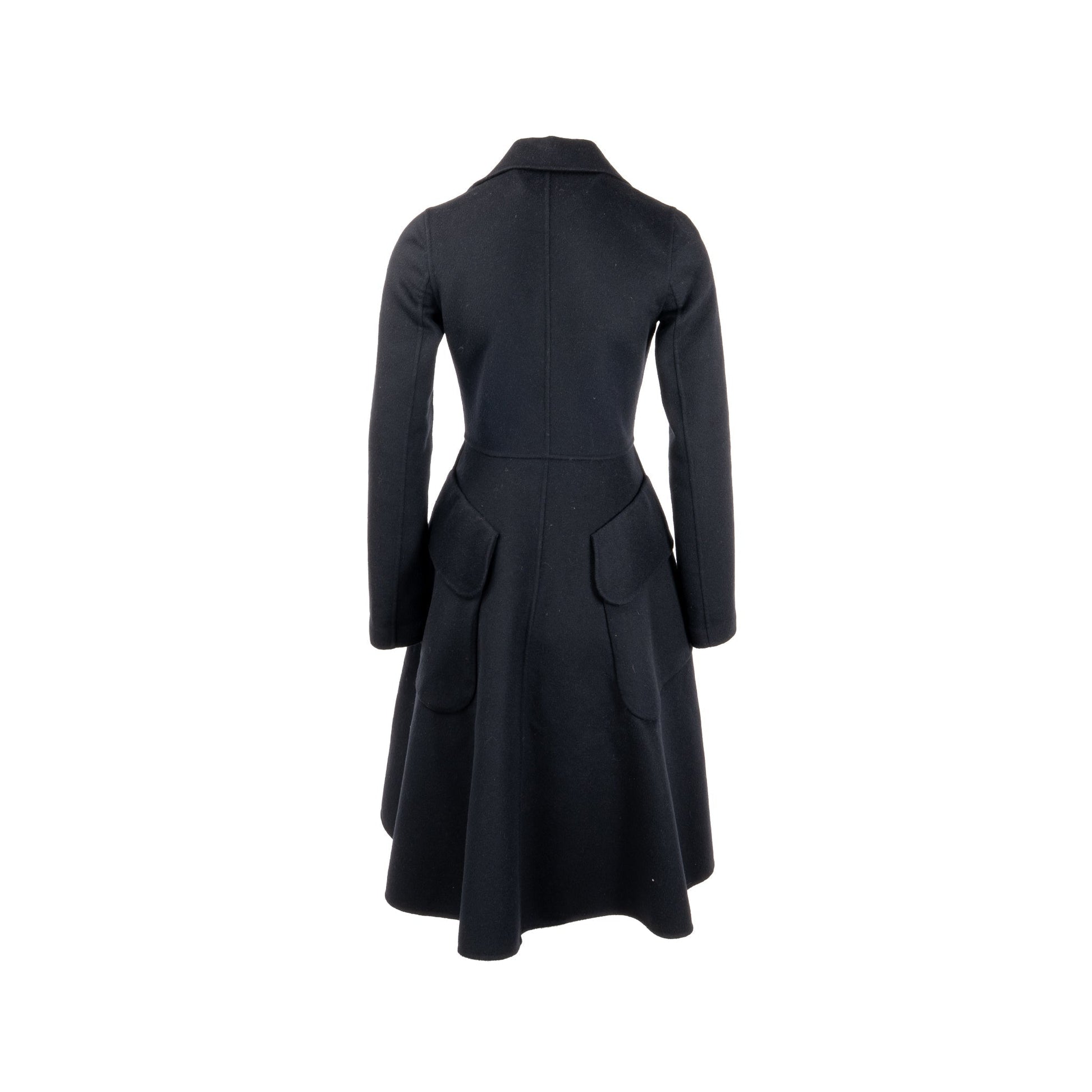 Dior Size Long Coat Wool Handbag Black Travel Bag