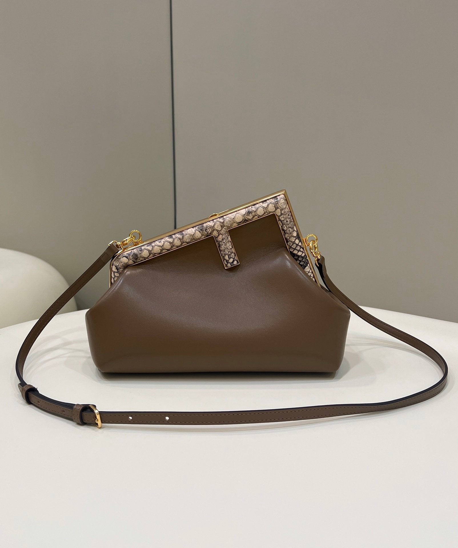 Fendi Top QualityTop Quality Top QualityTop Brown Small FF Crossbody Bag