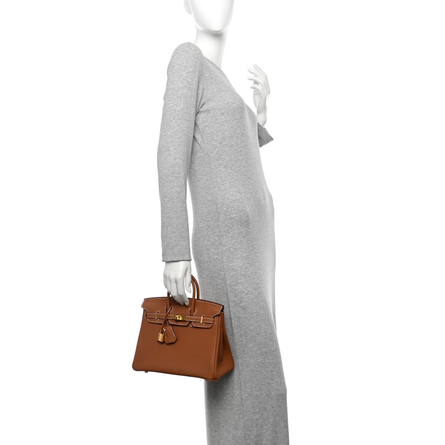 Hermes Togo Birkin Handbag Gold Travel Bag 25 Gold 1766360