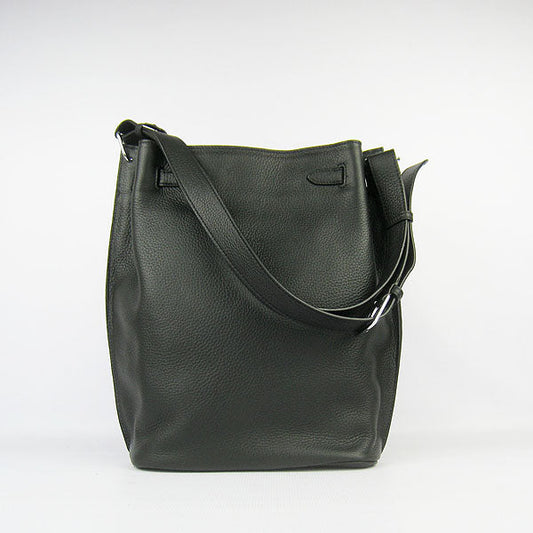 Hermes Luxury Nappa Shoulder Bag Leather Black